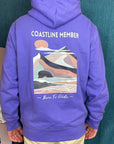 Collection Hiver 2024: Sweat-Shirt Coastline Member écoresponsable à capuche Purple Love