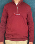 Collection Hiver 2024: Sweat-Shirt R Phare écoresponsable col zippé Burgundy