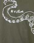 T-shirt manches longues Octopus khaki RYSEM, vue 7