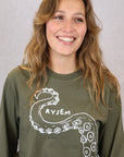 T-shirt manches longues Octopus khaki RYSEM, vue 5