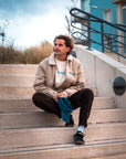 Collection Hiver 2024: Veste R Phare écoresponsable col sherpa unisexe Wet Sand