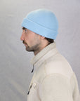 BONNET LAINE MERINOS BLEU CIEL