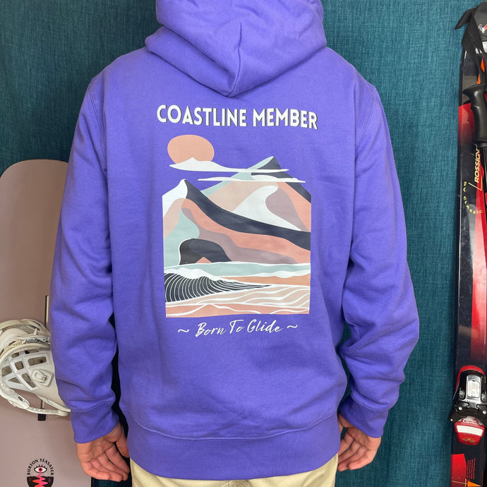 Collection Hiver 2024: Sweat-Shirt Coastline Member écoresponsable à capuche Purple Love