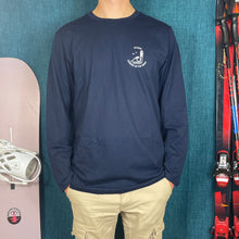 Charger l&#39;image dans la galerie, Collection Hiver 2024: T-Shirt Coastline Member Unisexe en Coton Bio à manches longues unisexe French Navy