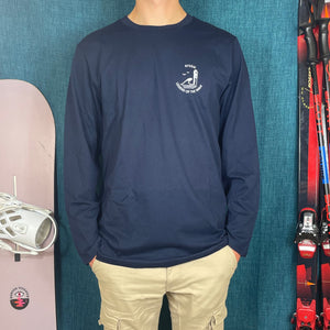 Collection Hiver 2024: T-Shirt Coastline Member Unisexe en Coton Bio à manches longues unisexe French Navy