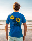 T-SHIRT SUNFLOWER BLEU