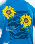 T-SHIRT SUNFLOWER BLEU
