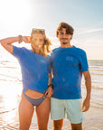T-SHIRT SUNFLOWER BLEU