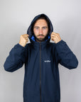COUPE VENT IMPERMEABLE LONG BLEU MARINE
